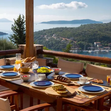 Villa Giancarlo - Lovely With Stone And Wood Elements In Sivota Bay Mikros Gialos